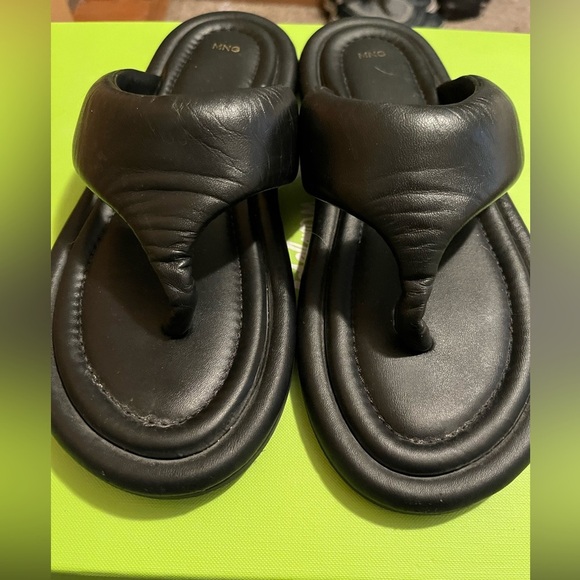 Mango Leather Sandals with Straps - Picture 4 of 10